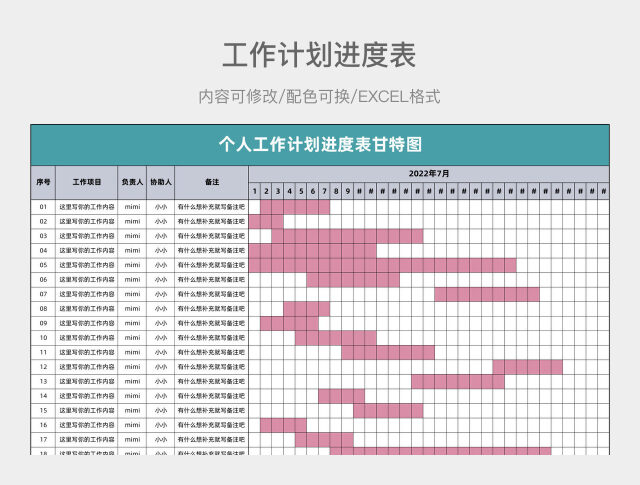 多瑙河蓝工作计划进度表