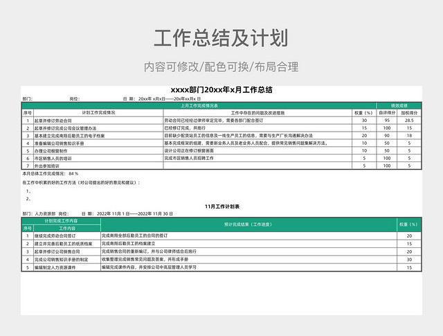 绿色工作总结及计划