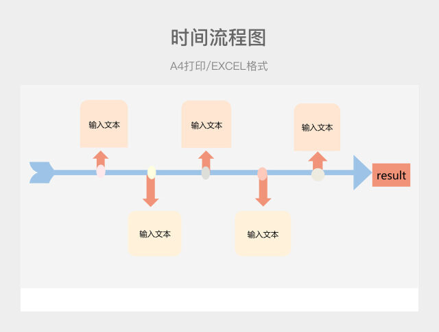 粉色简约时间流程图