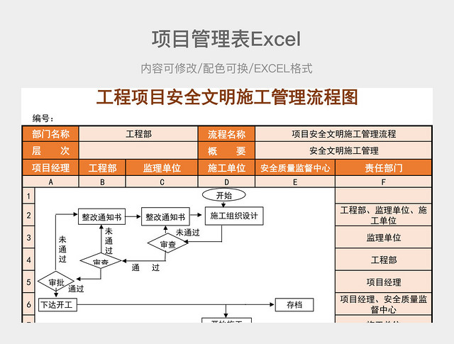 橙色简约项目管理