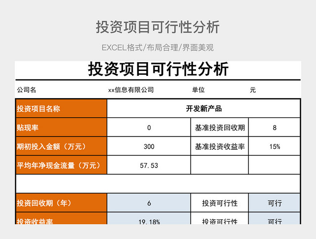 投资项目可行性分析