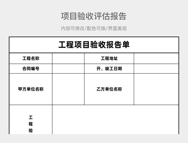 项目验收报告项目进度