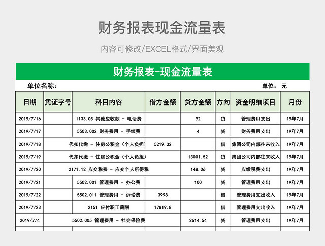 财务报表-现金流量表