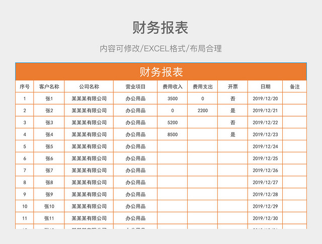 财务报表