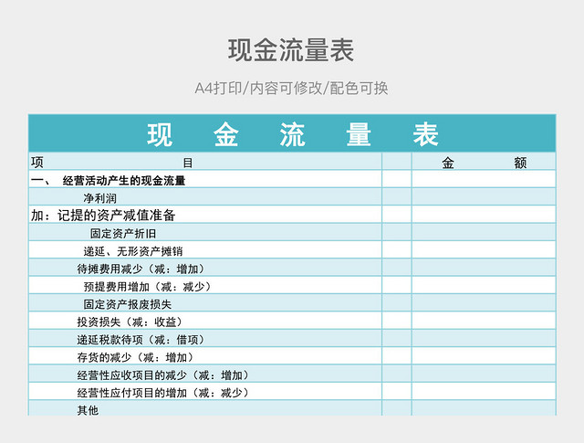 现金流量表