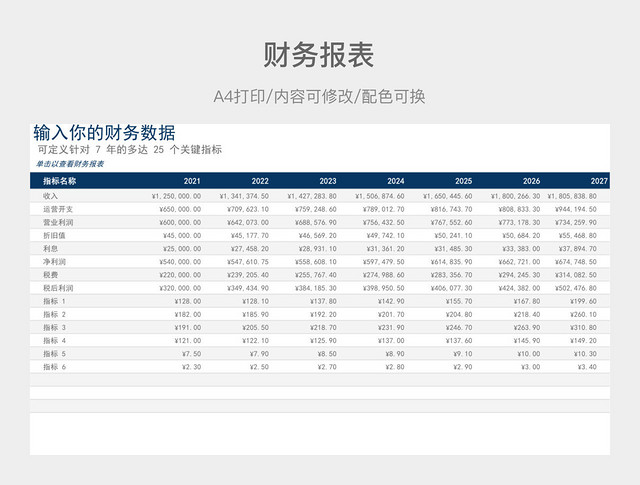 财务报表